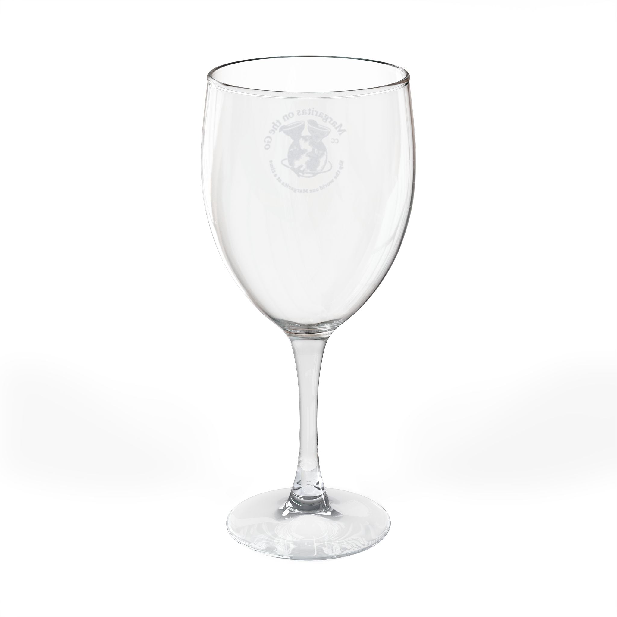 Margaritas on the Go  Engraved Premium Wine Glass   10.5 oz