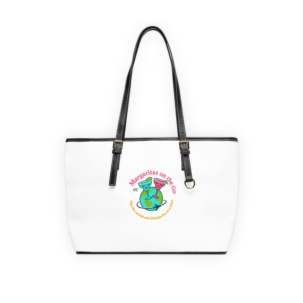 Margaritas on the Go   Leather Shoulder Bag | Tropical Cocktail Tote
